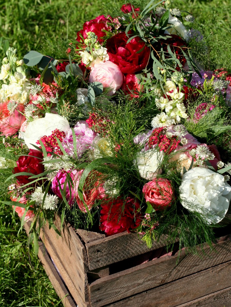 a box of bouquets 