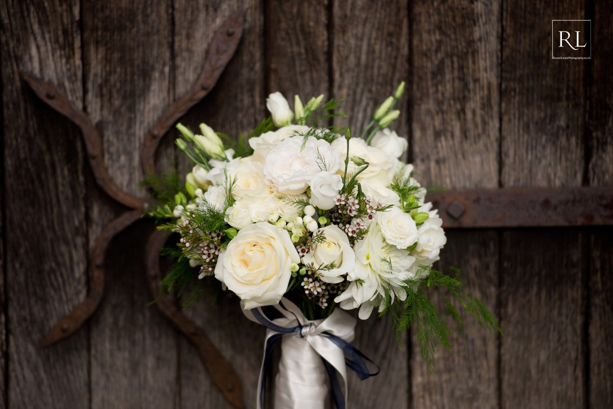 classic white and green brides bouquet