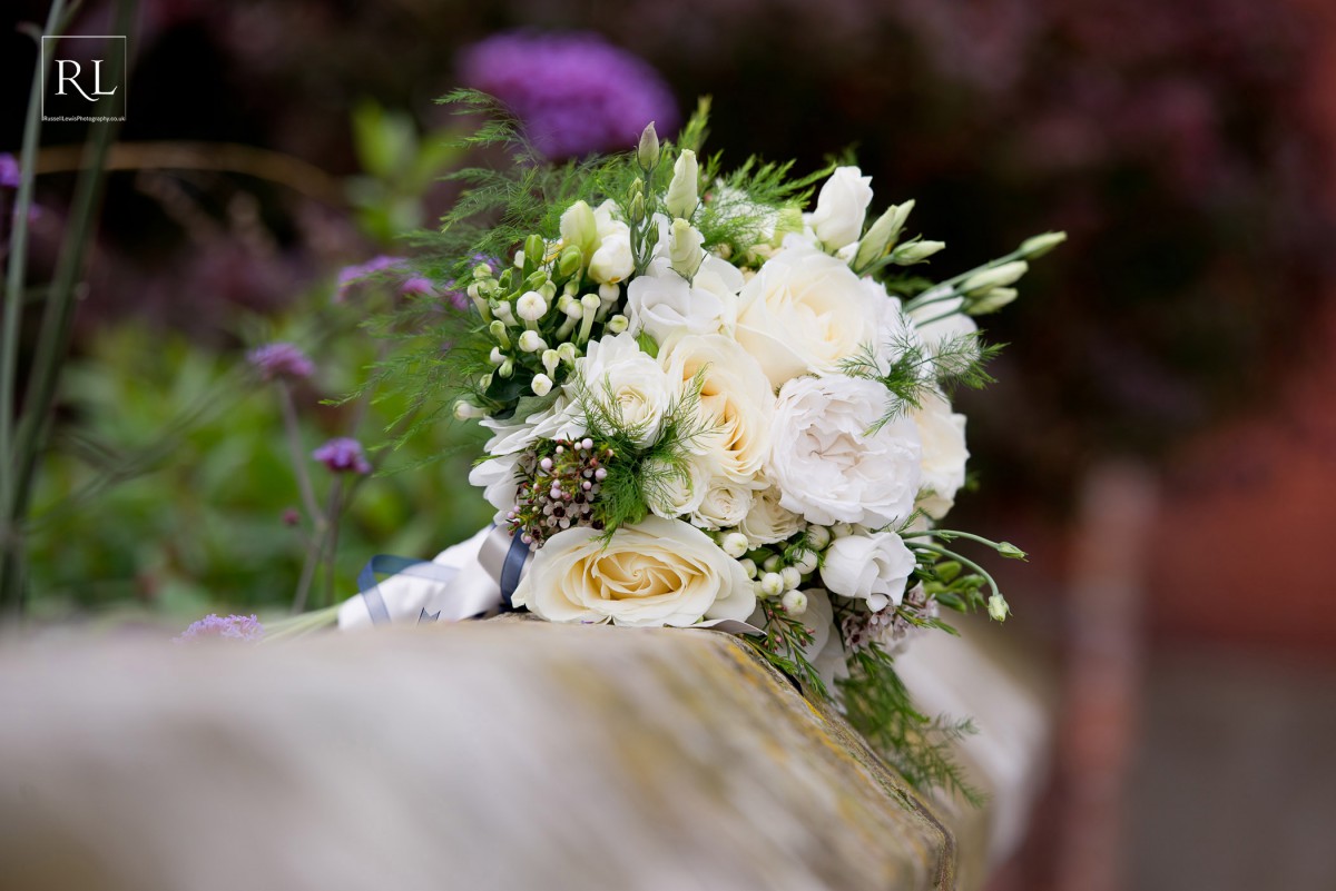 classic white and green brides bouquet