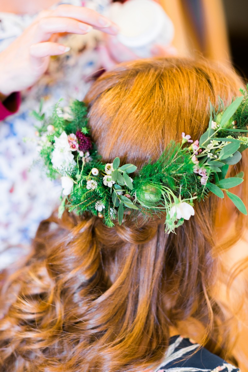 brides flower crown