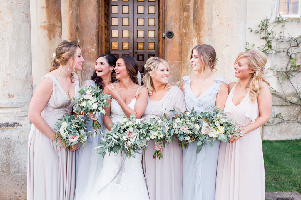 Eucalyptus wedding bride and bridesmaids bouquets