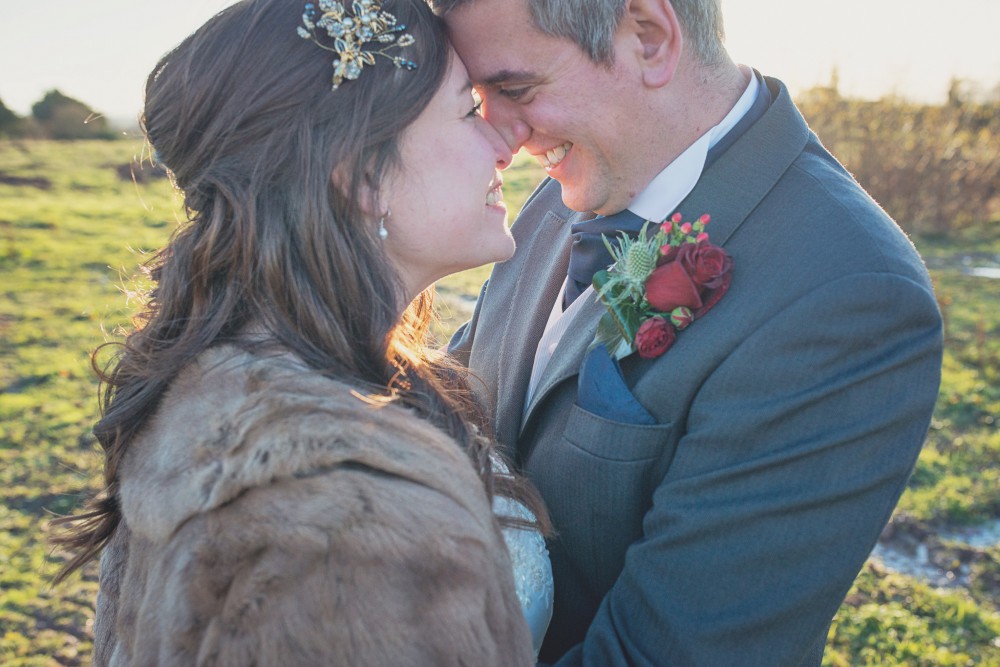 rustic winter wedding at Lyde Court
